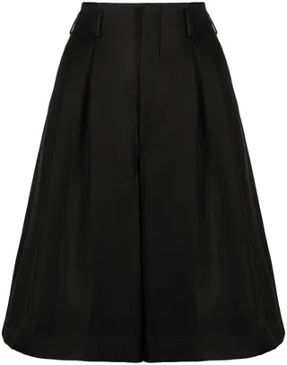 High-Waisted Wide-Leg Shorts