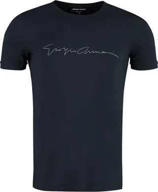 Giorgio Armani Logo Print Crewneck T-Shirt