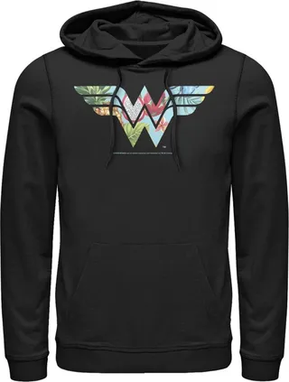 Men's Justice League Dragon Fruit Logo Pull Over Hoodie - Black - Medium
