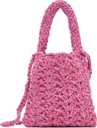 Marco Rambaldi Pink Crocheted Bag