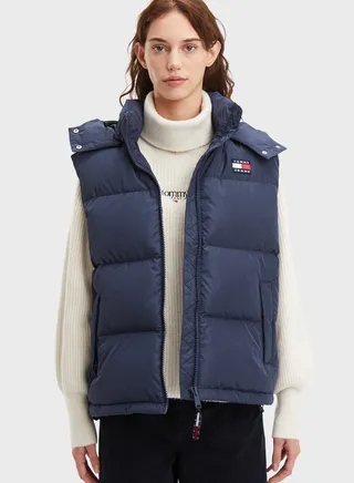 Zip Through Puffer Vest Jacket