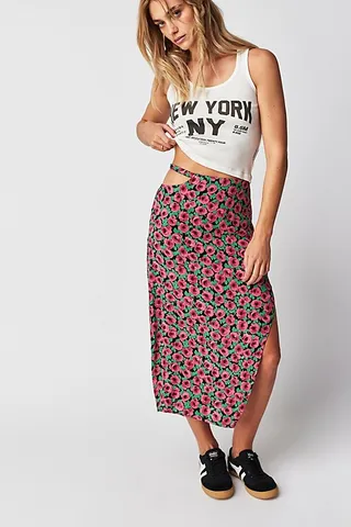 For Love & Lemons Barolo Midi Skirt by For Love & Lemons at Free People
