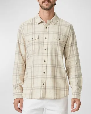 Men's Everett Plaid Button-Front Shirt