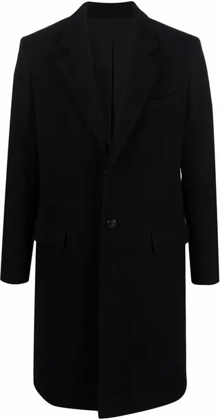 Single-Breasted Wool Coat