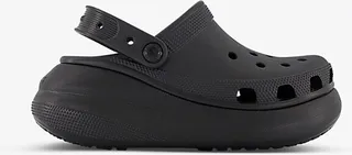 Womens Black Classic Crush Perforated Rubber Clogs