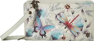 Anuschka Cell Phone Crossbody Wallet 1149 (Wondrous Wings) Handbags