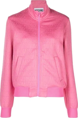 Logo-Print Zip-Up Bomber Jacket