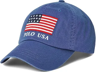 Polo Ralph Lauren Flag Chino Ball Cap (Light Navy) Caps