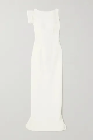 Safiyaa - Celestia Draped Stretch-crepe Gown - Ivory