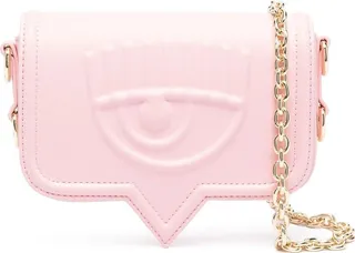 Embossed Logo Shoulder Bag
