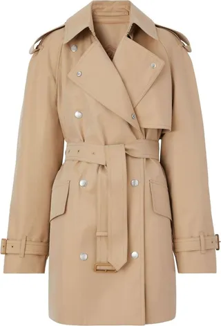 Bonded Cotton Gabardine Trench Coat