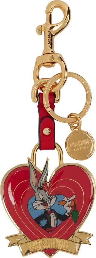 Moschino Red Bugs Bunny Keychain
