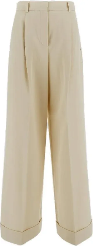 Sportmax Pleat Detailed Straight Leg Trousers