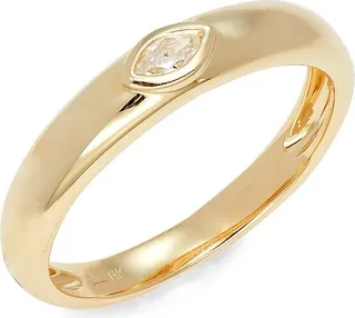 14K Yellow Gold & 0.08 TCW Diamond Ring