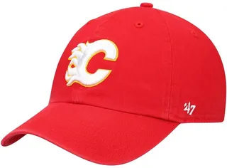 Men's '47 Red Calgary Flames Team Clean Up Adjustable Hat