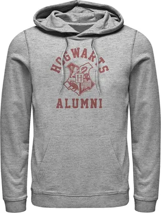 Men's Harry Potter Hogwarts Alumni Pull Over Hoodie - Athletic Heather - 2X Large