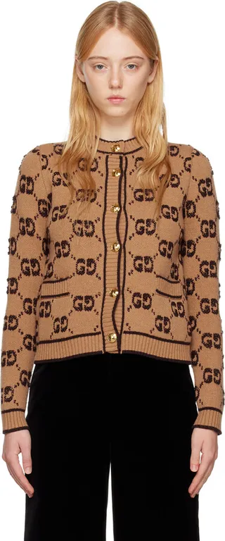 Gucci Brown GG Cardigan