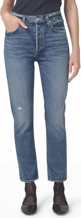 Jolene Vintage Slim Straight Cropped Jeans