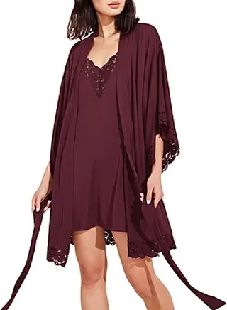 Eberjey Naya Lace Trim Robe
