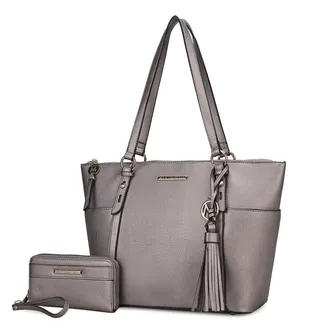 Gloria Vegan Leather Women’s Tote Handbag with wallet