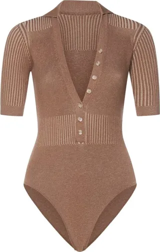Jacquemus Yauco V-Neck Knitted Bodysuit