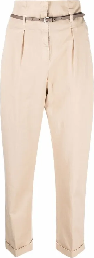 Cropped Straight-Leg Trousers