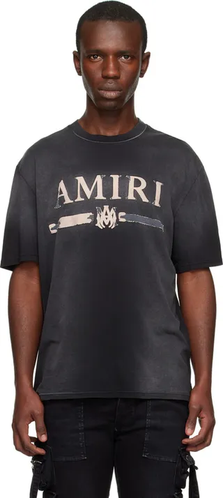 AMIRI Black M.A. Bar T-Shirt