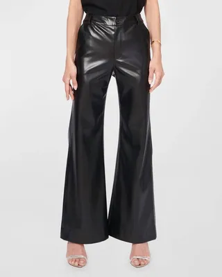 Zenobia Vegan Leather Pant in Black
