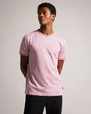 Printed Cotton T-Shirt in Pink