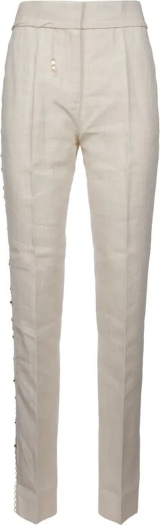 Jacquemus Embroidered High Waist Tailored Trousers