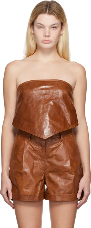 REMAIN Birger Christensen Brown Jules Camisole