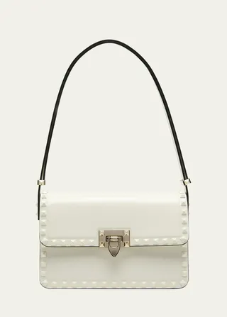 Rockstud Tonal Leather Shoulder Bag