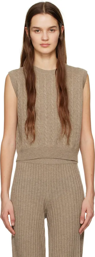 LISA YANG Beige 'The Nadine' Vest