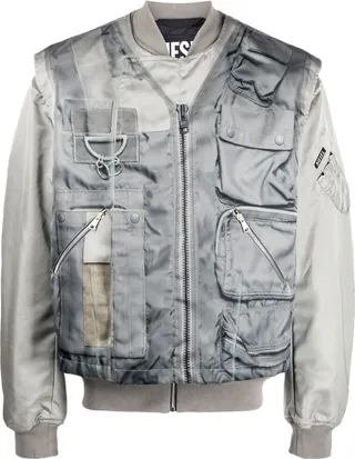Multiple-Pocket Bomber Jacket