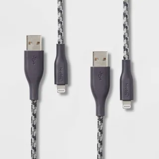 6' Lightning to USB-A 2pk Braided Cable - heyday™ Dusk Blue