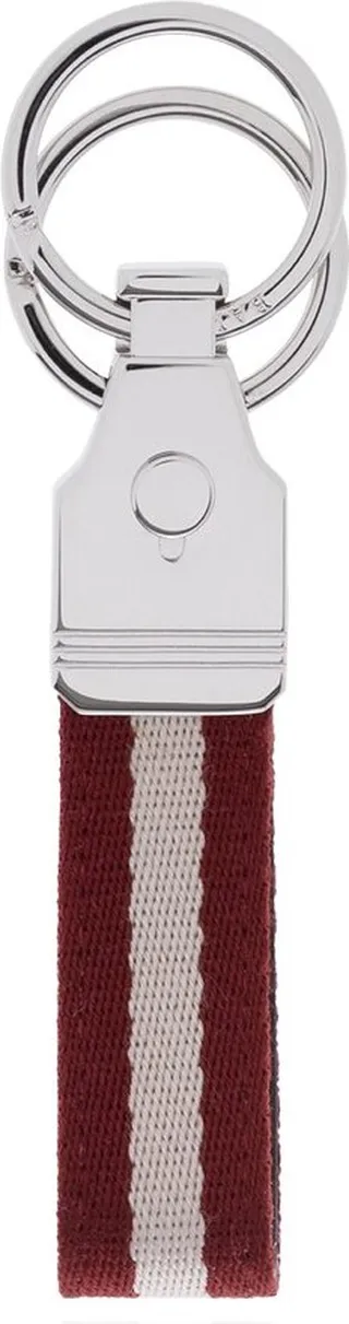 Bally Striped Logo Engraved Keychains