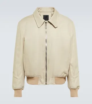 Cotton twill bomber jacket