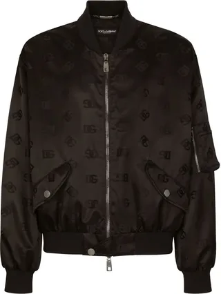 Monogram Zip-Up Bomber Jacket