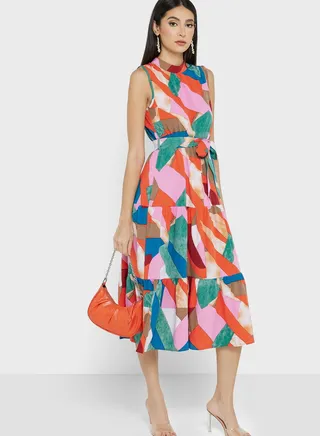 Printed Sleeveless Dress