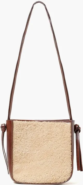 Espresso and Shearling Mackenzie Bag