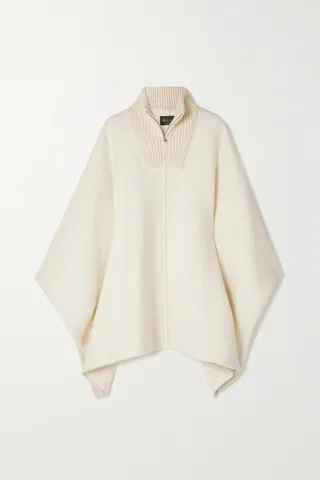 Loro Piana - Britney Cashmere And Silk-blend Turtleneck Poncho - White