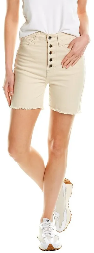 WeWoreWhat Biker Button Fly Denim Short