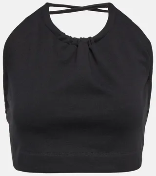 Halter-neck cotton top