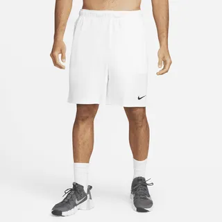 Nike Men's Dri-FIT 8" Knit Training Shorts in White