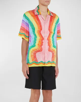 Men's Mind Vibrations Artwork Camp Shirt