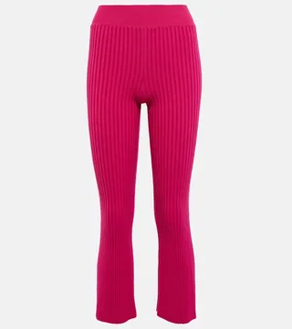 Atlas ribbed-knit cropped pants