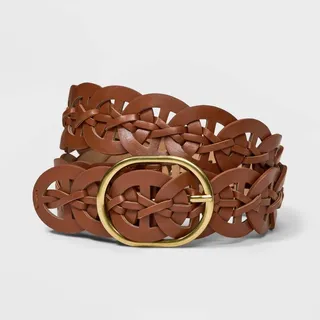 Women's Linked Center Bar Belt - Universal Thread™ Tan XL