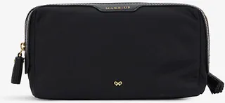 Womens Black Make-Up Regenerated-nylon Pouch