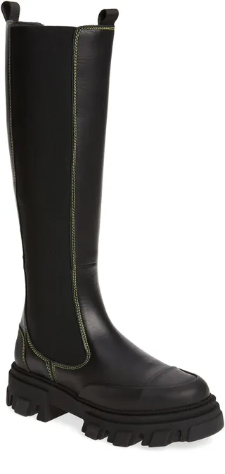 Calf Leather High Chelsea Boot