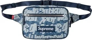 Logo-Jacquard Denim Belt Bag